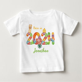 Camiseta De Bebé regalo personalizado para bebés nacidos en 2024