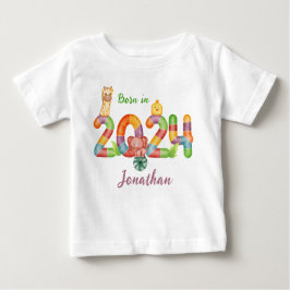 Camiseta De Bebé regalo personalizado para bebés nacidos en 2024
