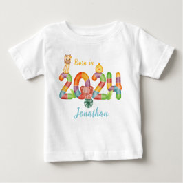 Camiseta De Bebé regalo personalizado para bebés nacidos en 2024