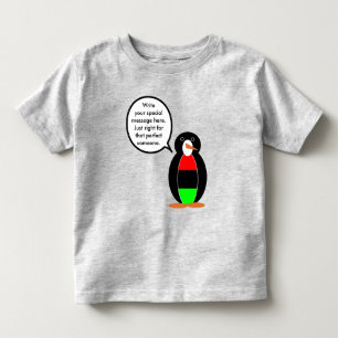 Camiseta De Bebé Regalo Personalizado Pingüino Fauna Africana