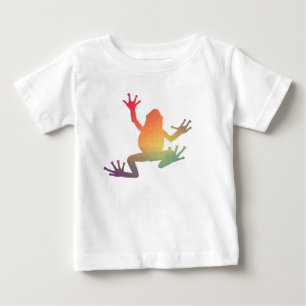 Camiseta De Bebé Regalos Coloridos de Rana con Gradiente para Amant