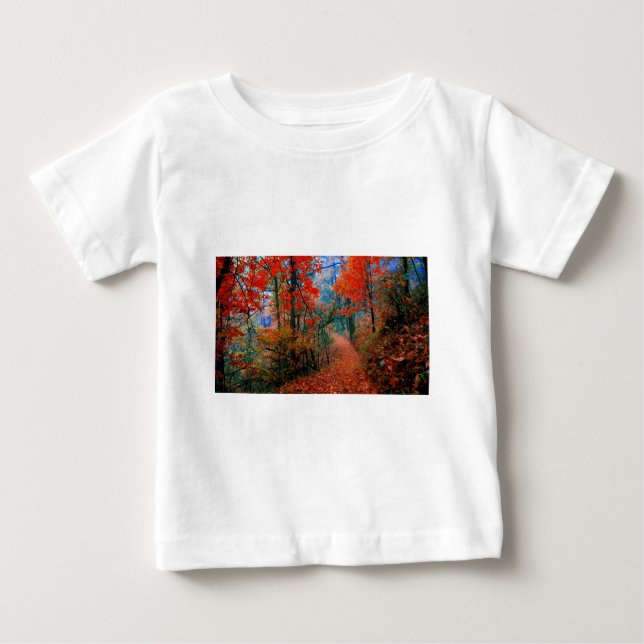 Camiseta De Bebé Regalos de acuarela de las llamas del otoño en el  (Anverso)