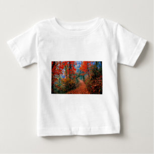 Camiseta De Bebé Regalos de Acuarela Llama de Otoño del Bosque Pint