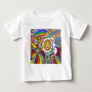 Camiseta De Bebé Regalos de aparejos de águila de sol psicodélicos