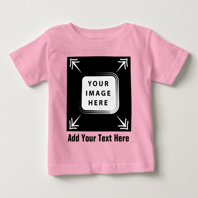 Camiseta De Bebé Regalos de bebé con imagen de foto personalizada (Anverso)