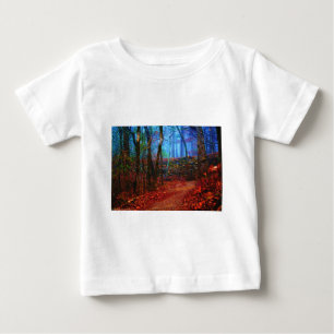 Camiseta De Bebé Regalos de ropa de pintura al óleo del bosque de f