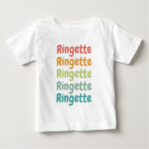 Camiseta De Bebé Regalos lindos de ringette retro para jugadores de