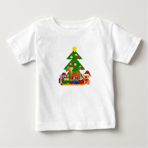 Camiseta De Bebé Regalos Navideños Lindos Debajo del Árbol de Fiest