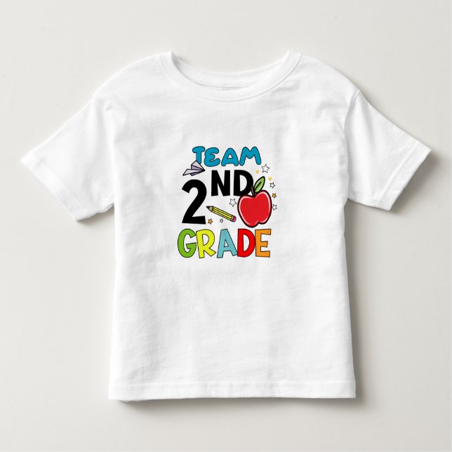 Camiseta De Bebé Regalos para el equipo de 2º grado, equipo de 2º g (Anverso)