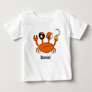 Camiseta De Bebé Regalos Personalizados de Cumpleaños de Cangrejo P