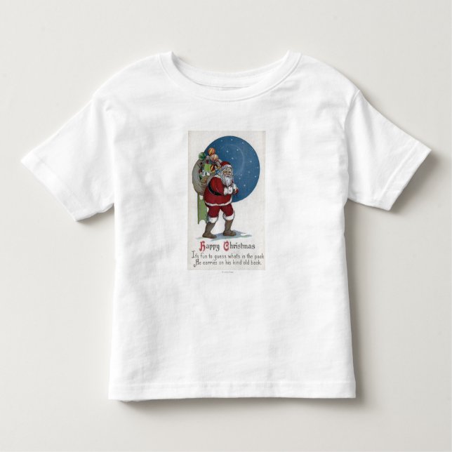 Camiseta De Bebé Regalos que llevan de GreetingSanta del navidad (Anverso)