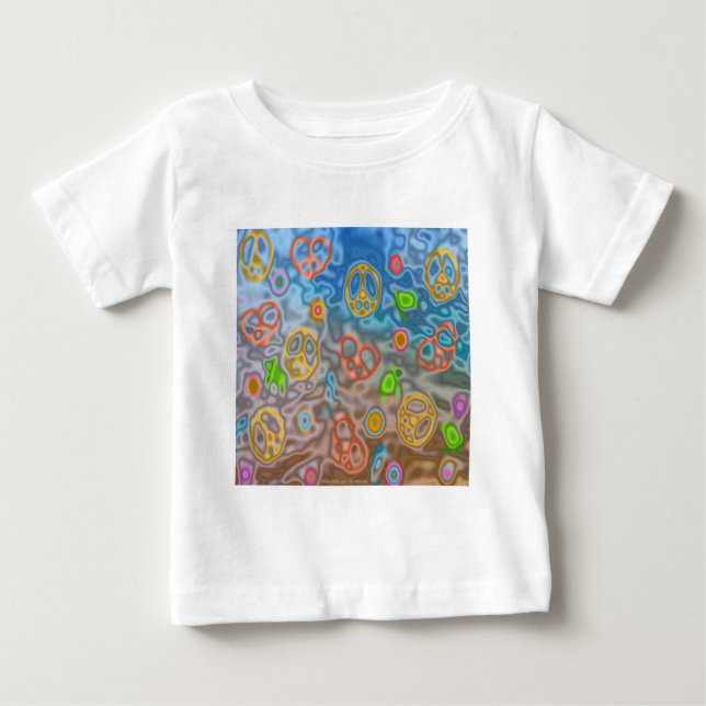 Camiseta De Bebé Regalos Retro 60 Pacíficos de ropa de vida oceánic (Anverso)