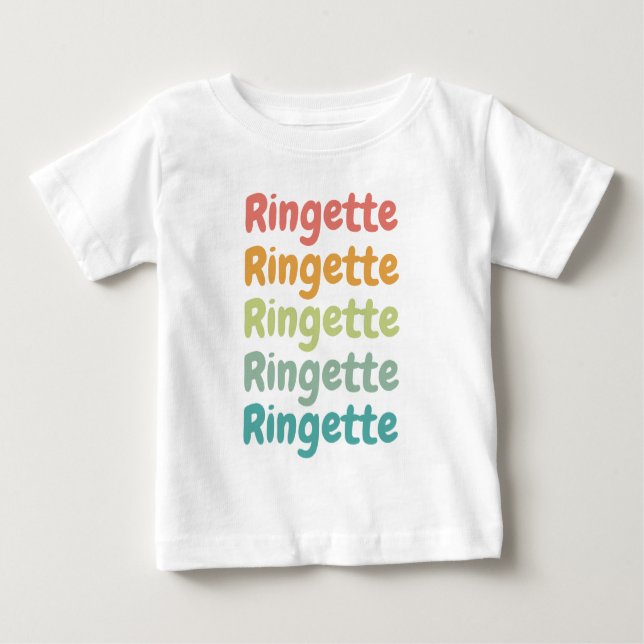Camiseta De Bebé Regalos Retro Lindos de Ringette para Jugadoras de (Anverso)