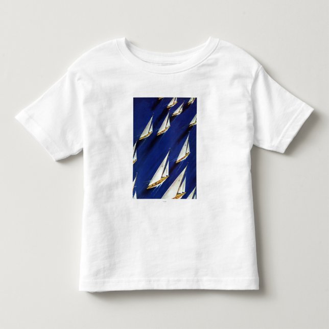 Camiseta De Bebé Regata de veleros por soldadura de esquí (Anverso)