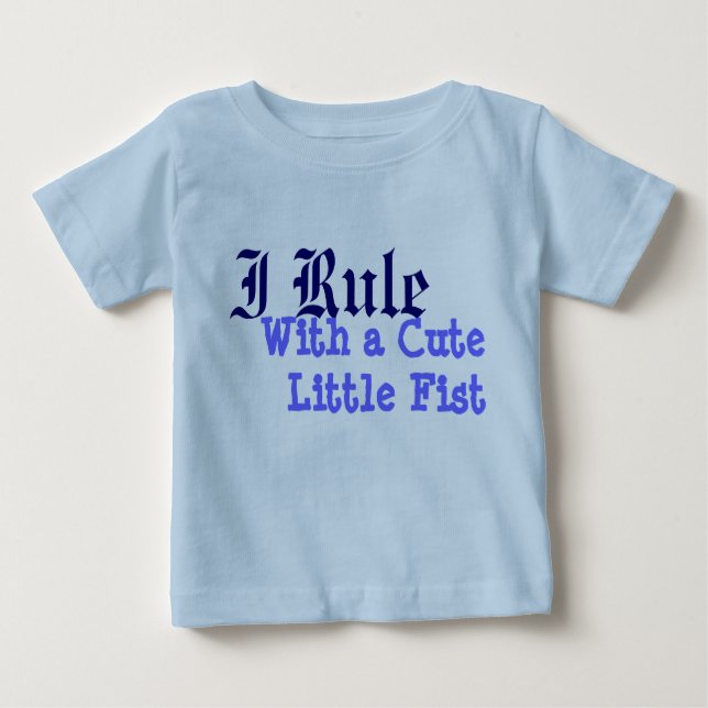 Camiseta De Bebé Regla con un puño pequeño (Anverso)