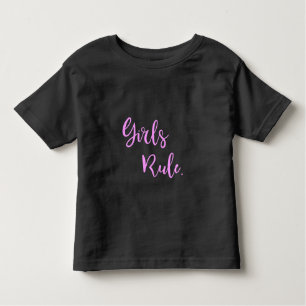 Camiseta De Bebé Regla de chicas - Texto rosado Inspirador