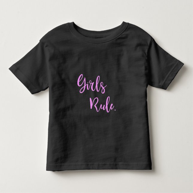 Camiseta De Bebé Regla de chicas - Texto rosado Inspirador (Anverso)
