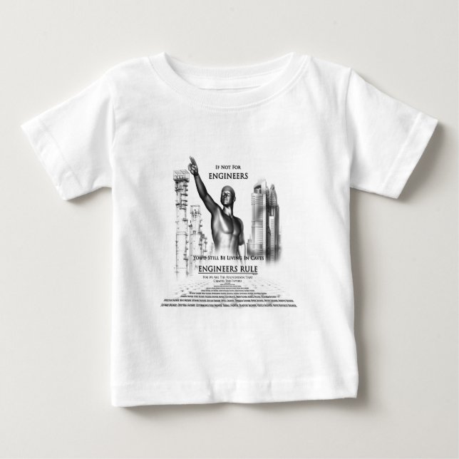 Camiseta De Bebé Regla de Ingenieros (Anverso)