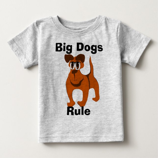 Camiseta De Bebé Regla de los perros grandes (Anverso)