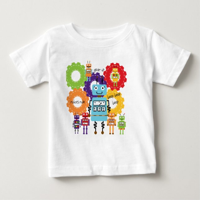 Camiseta De Bebé Regla de los robots (Anverso)
