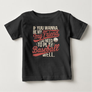 Camiseta De Bebé Reglas de Amistad de Béisbol