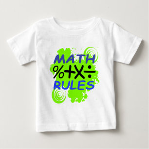 Camiseta De Bebé Reglas de la matemáticas