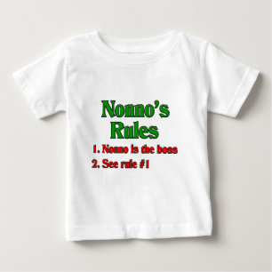 Camiseta De Bebé Reglas de Nonno (Abuelo italiano)