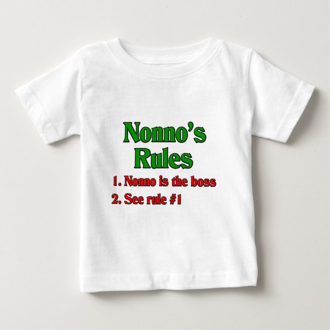 Camiseta De Bebé Reglas de Nonno (Abuelo italiano) (Anverso)