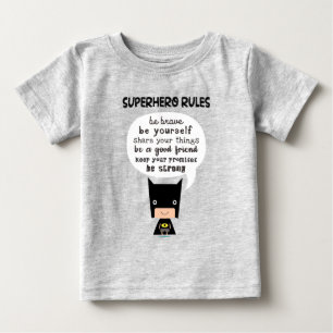 Camiseta De Bebé Reglas de superhéroe