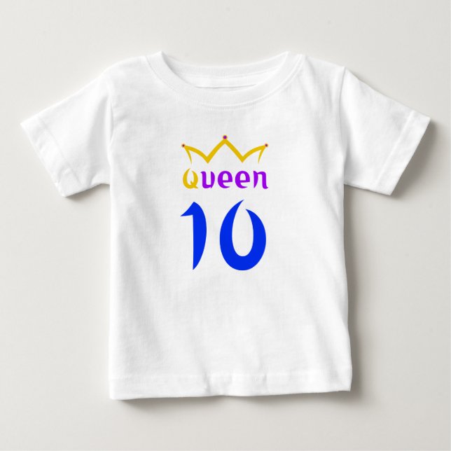 Camiseta De Bebé Reina 10 (Anverso)