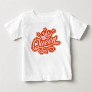 Camiseta De Bebé Reina con corona, diseño de tipografía