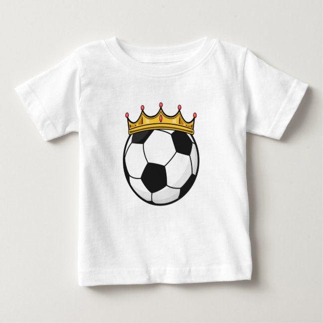 Camiseta De Bebé Reina Corona del Fútbol (Anverso)