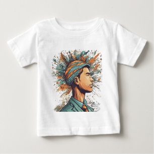 Camiseta De Bebé Reina del Boho Afro - Artista colorido