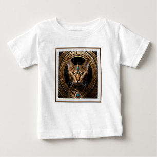 Camiseta De Bebé Reina del Nilo: Cleopatra el gato en la cabeza