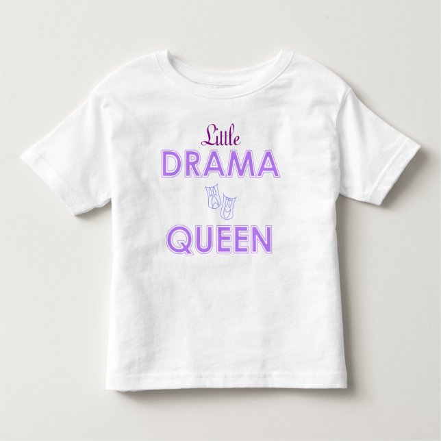 Camiseta De Bebé Reina del pequeño drama (Anverso)