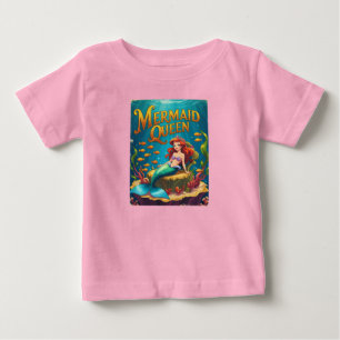 Camiseta De Bebé Reina sirvienta bebé niña adorable princesa oceáni