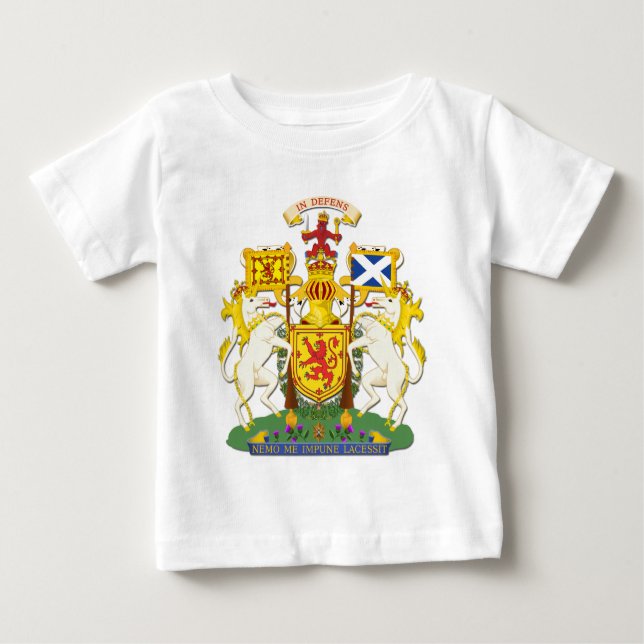 Camiseta De Bebé Reino del escudo de armas de Escocia (Anverso)