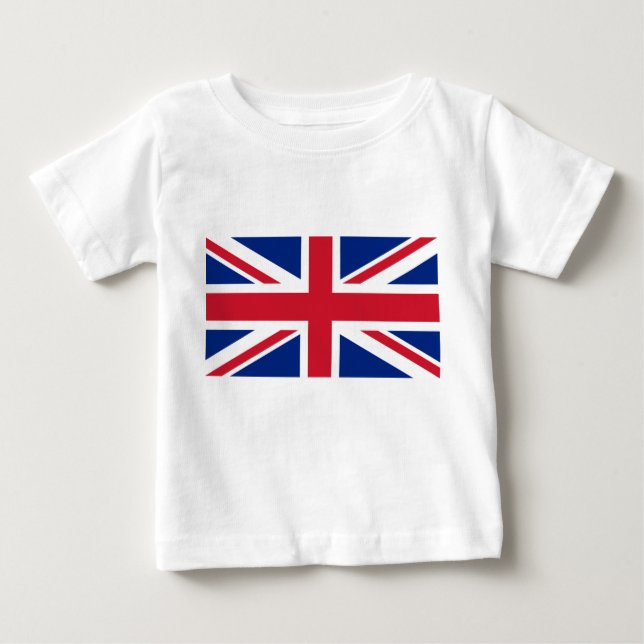 Camiseta De Bebé Reino Unido (Bandera Británica) (Union Jack) (Rein (Anverso)