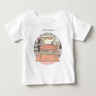 Camiseta De Bebé Relajándose con FRIENDS™ Cartoon 2