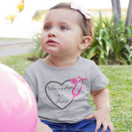 Camiseta De Bebé Relájate, Mi Mamá Es Un Estetoscopio Del Corazón D