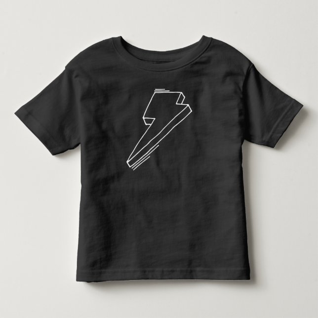 Camiseta De Bebé Relámpago Bolt Toddler T-Shirt Black (Anverso)