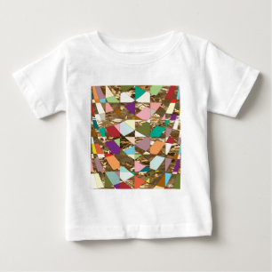 Camiseta De Bebé Relieve metalizado dorado de colores abstractos