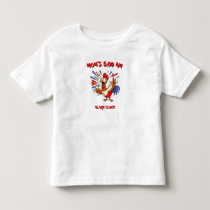 Camiseta De Bebé Reloj de alarma de mamá a las 5 AM Gallo divertido