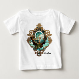 Camiseta De Bebé Reloj de mar steampunk fantástico