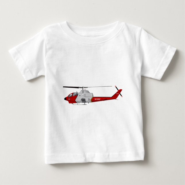 Camiseta De Bebé Reloj del fuego de Bell AH-1 USFS (Anverso)