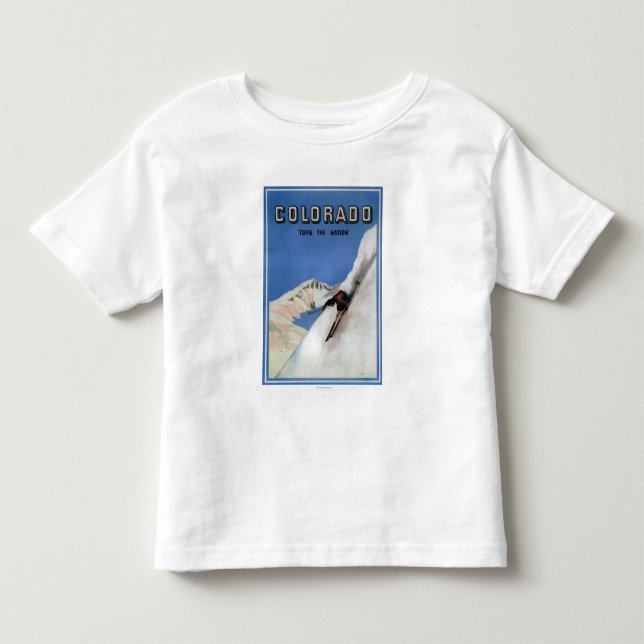 Camiseta De Bebé Remata la nación - poster promocional de esquí (Anverso)
