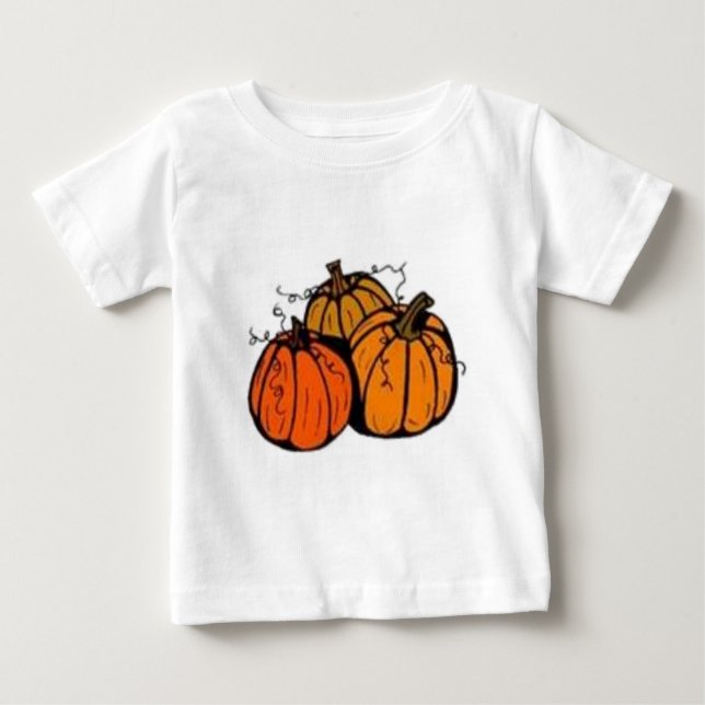 Camiseta De Bebé remiendo de la calabaza (Anverso)
