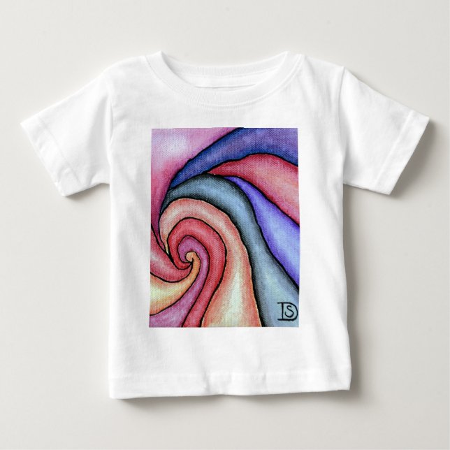 Camiseta De Bebé Remolino de acuarela (Anverso)