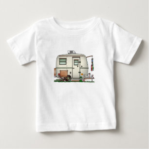 Camiseta De Bebé Remolque de cristal del viaje del campista del
