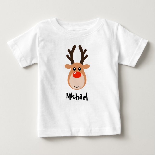 Camiseta De Bebé Reno con el nombre Toddler T-Shirt (Anverso)